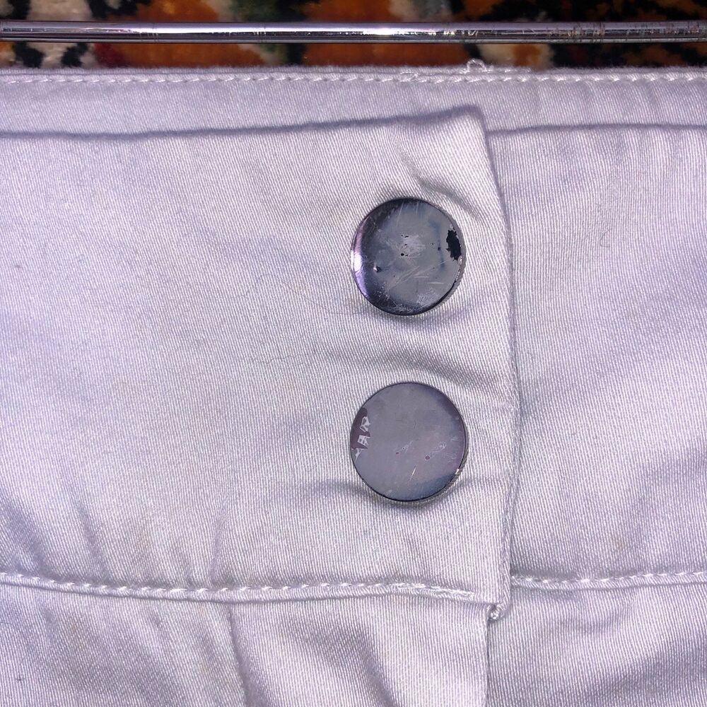 Sandro Sportswear Light Grey Capri Pants sz 14 Cotton Slim Fit Cropped Trousers - Picture 6 of 7